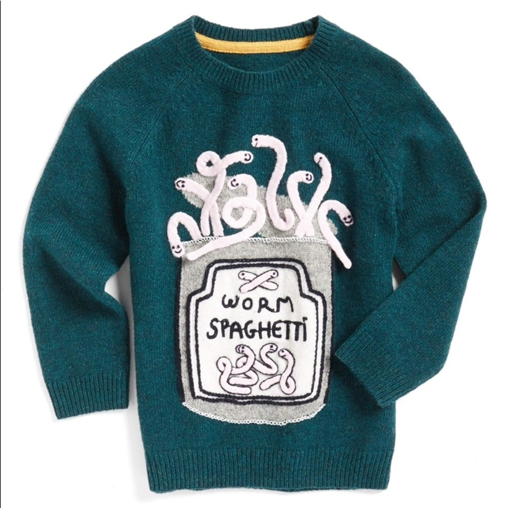Roald Dahl Twits Worm Spaghetti Sweater HTF